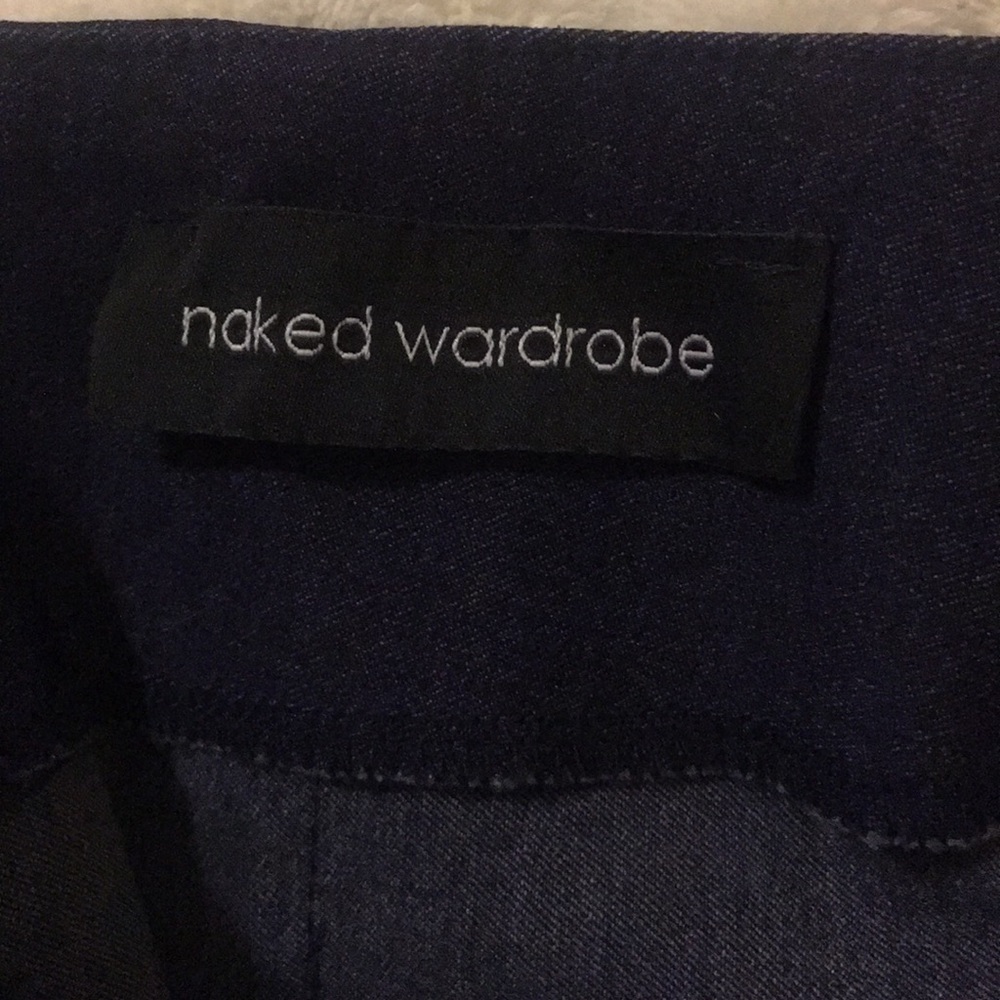 Naked Wardrobe midi jean skirt with high side slit - Picture 3 of 4